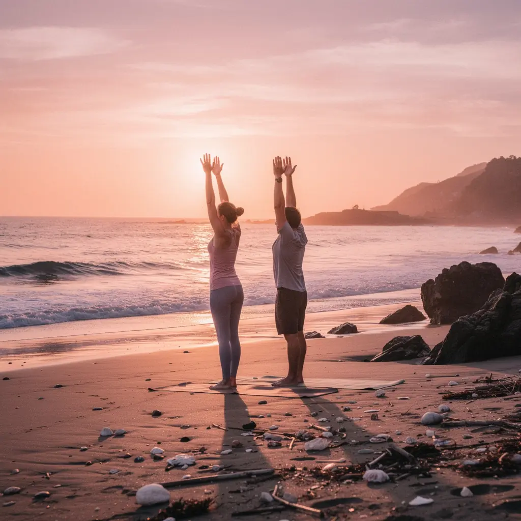 Красивый водопад, окруженный древовидными секвойями, в заповедной зоне.