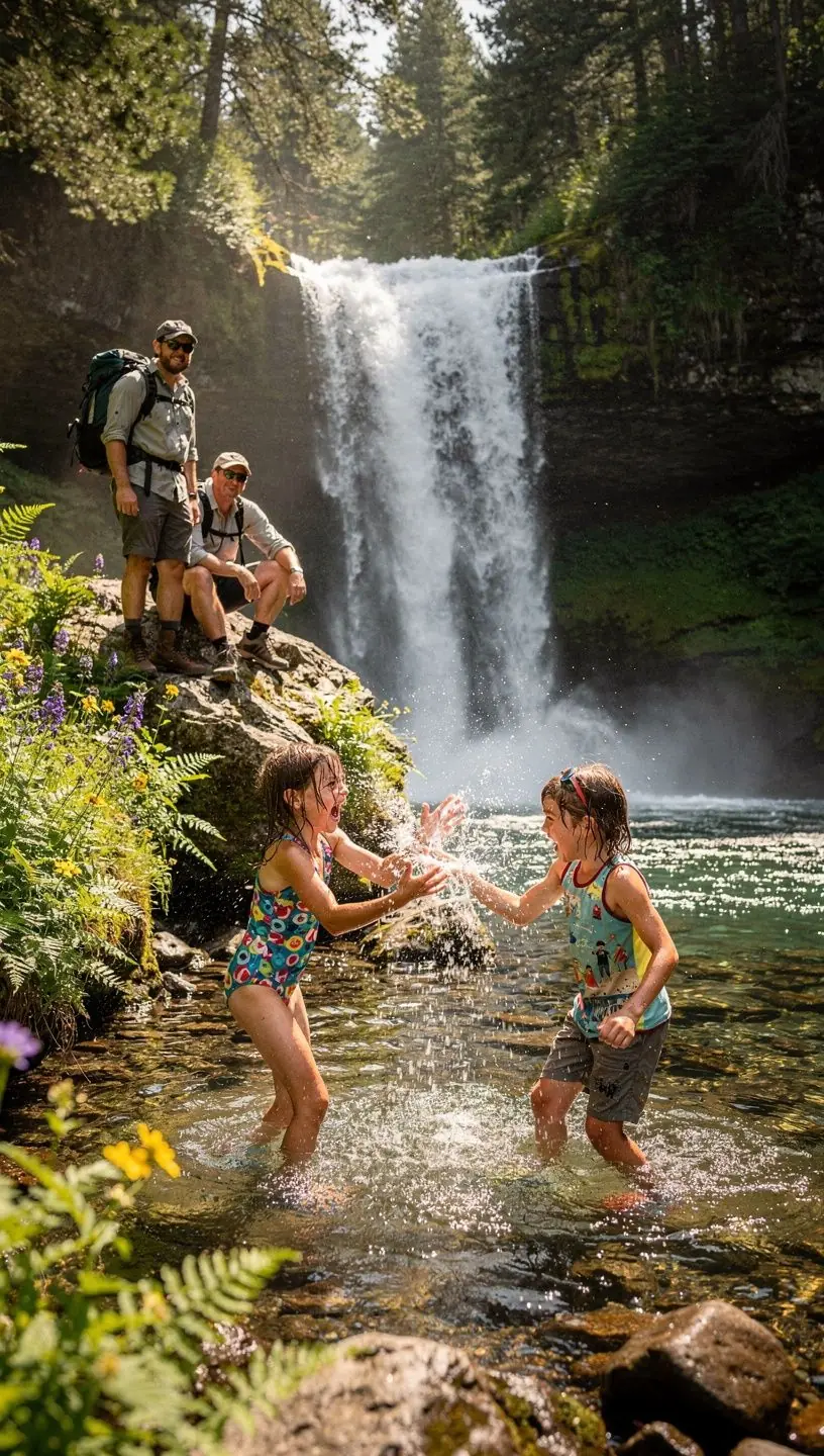 Протяжённая дорога, извивающаяся вдоль побережья, окружённая величественными секвойями и зелеными холмами.